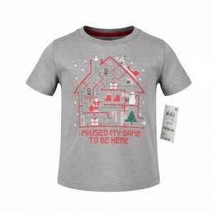 Epic Threads Kids T Shirt Gray Graphic Tee‎ I Paused My Game To Be Here, Size 3T